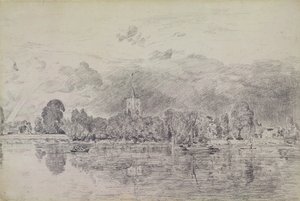 Fulham Church from Across the River by John Constable